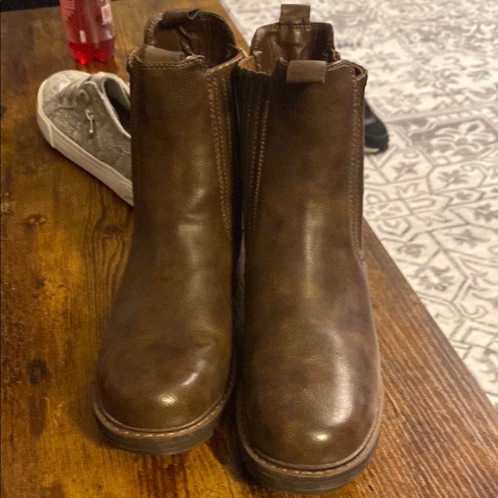 Brown Leather Ankle Boots